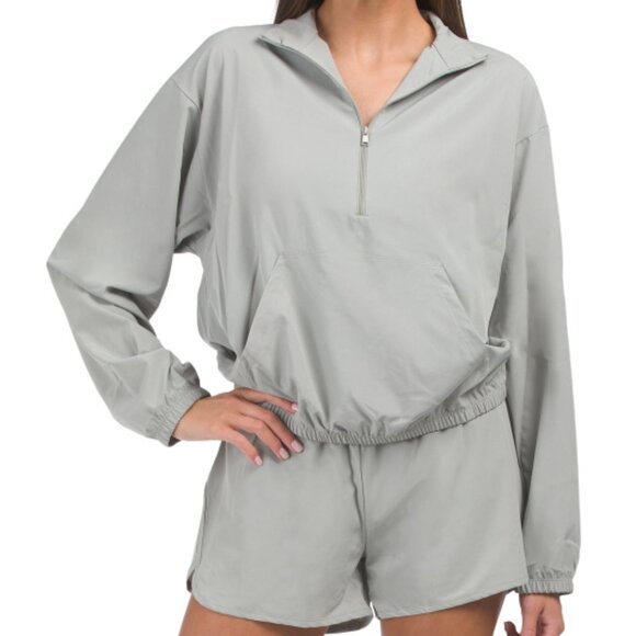 NEW GOTTEX Woven Quarter Zip Jacket Sage 261mn - Picture 1 of 2
